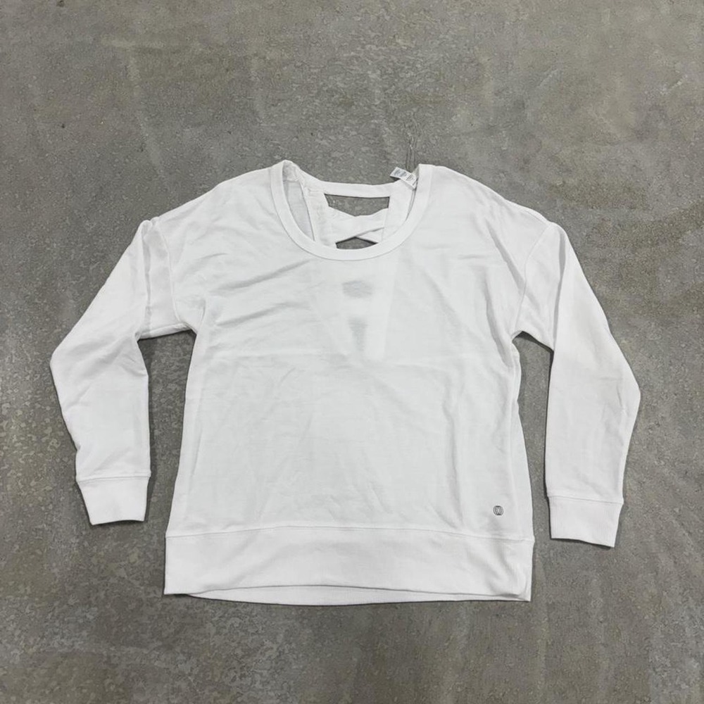 Balance Collection White Long Sleeve Top Size Small